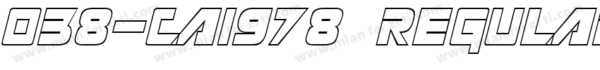 038-CAI978 Regular字体转换